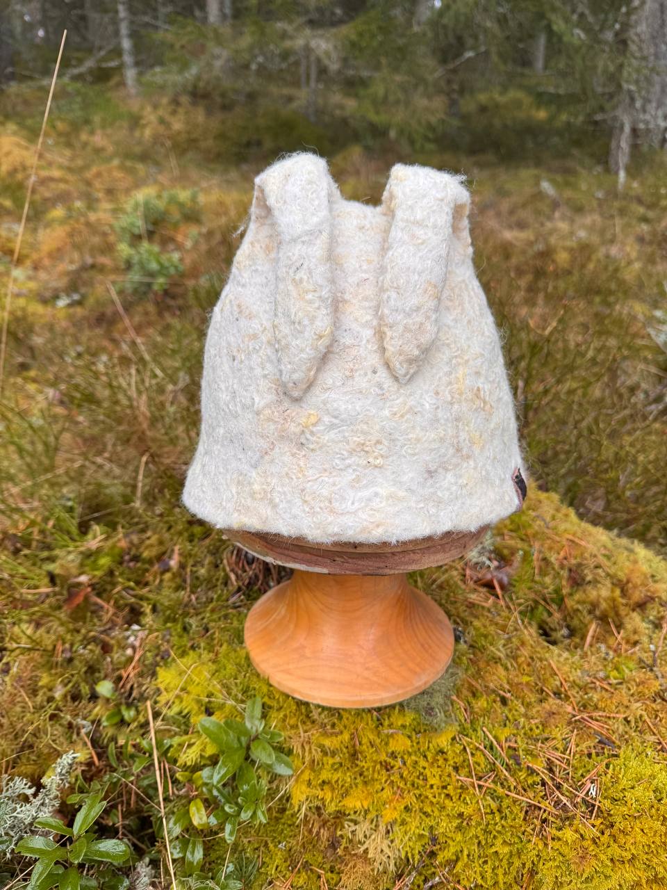 WilliWilla Korva – handmade Finnish lambswool sauna hat