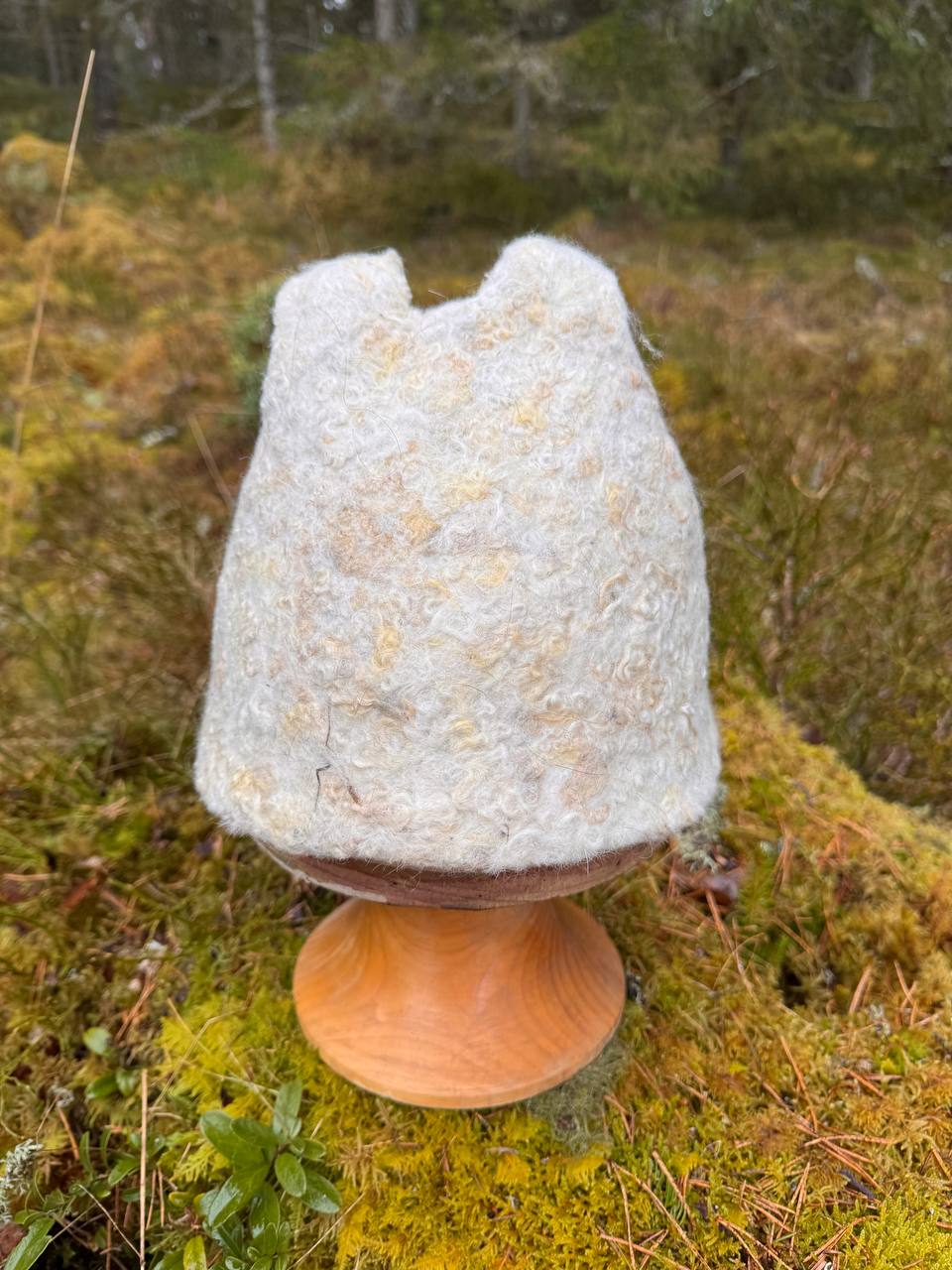 WilliWilla Korva – handmade Finnish lambswool sauna hat