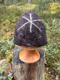WilliWilla Pohjantähti – handmade Finnish lambswool sauna hat
