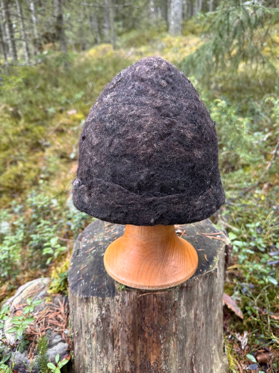 WilliWilla Pohjantähti – handmade Finnish lambswool sauna hat