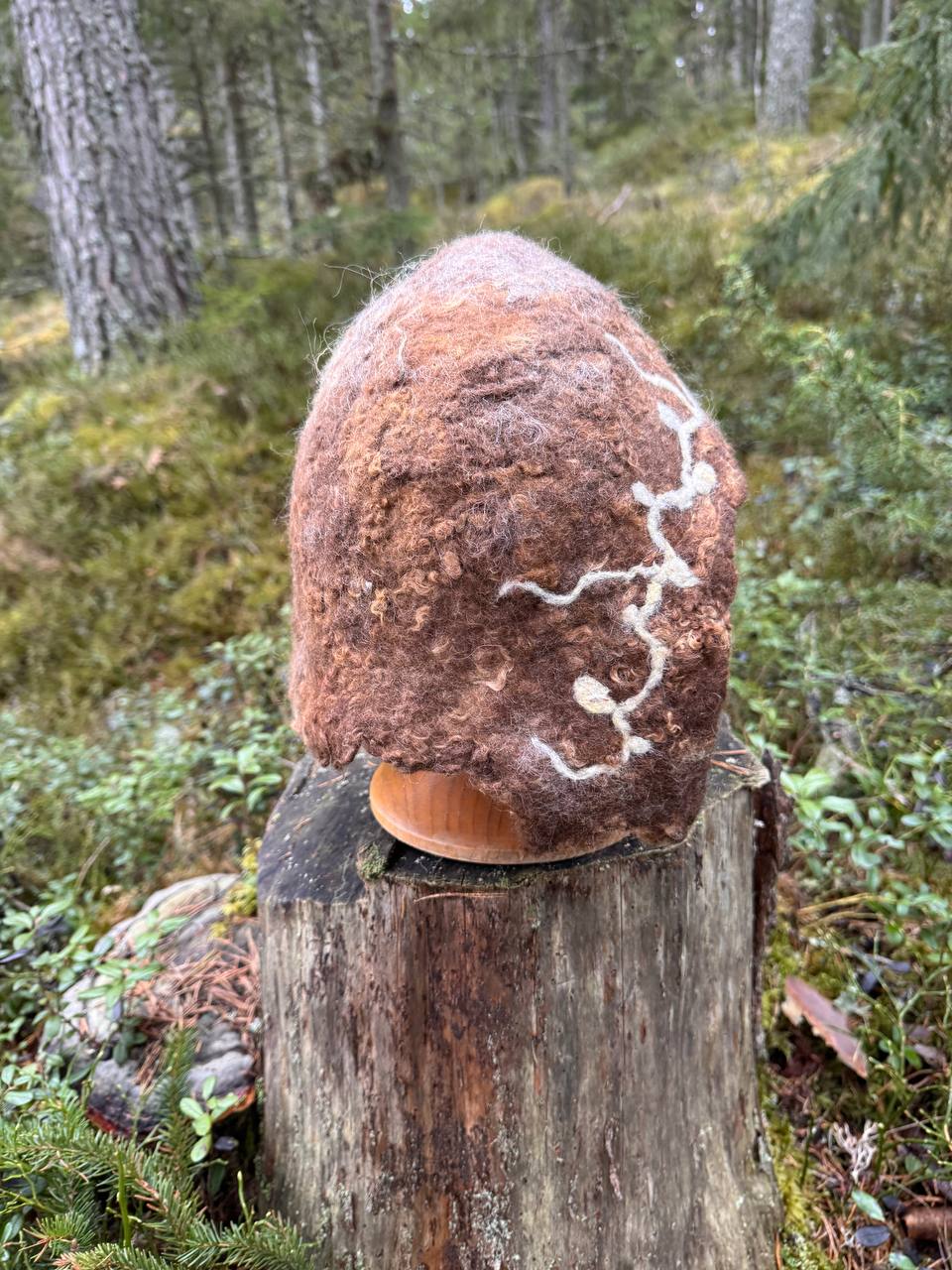 WilliWilla Polku – handmade Finnish lambswool sauna hat