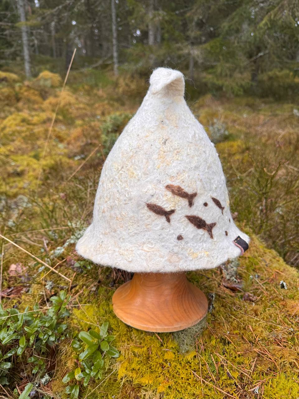 WilliWilla Virta – handmade Finnish lambswool sauna hat